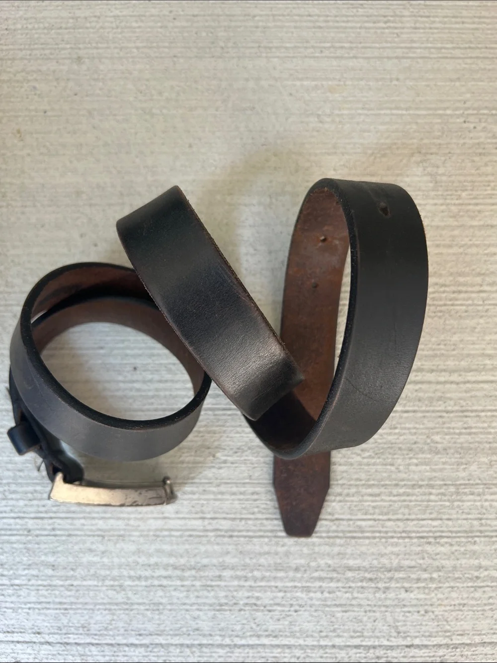 Johnston & Murphy Classic Black Leather Belt with Silver Buckle USA Made Size 36